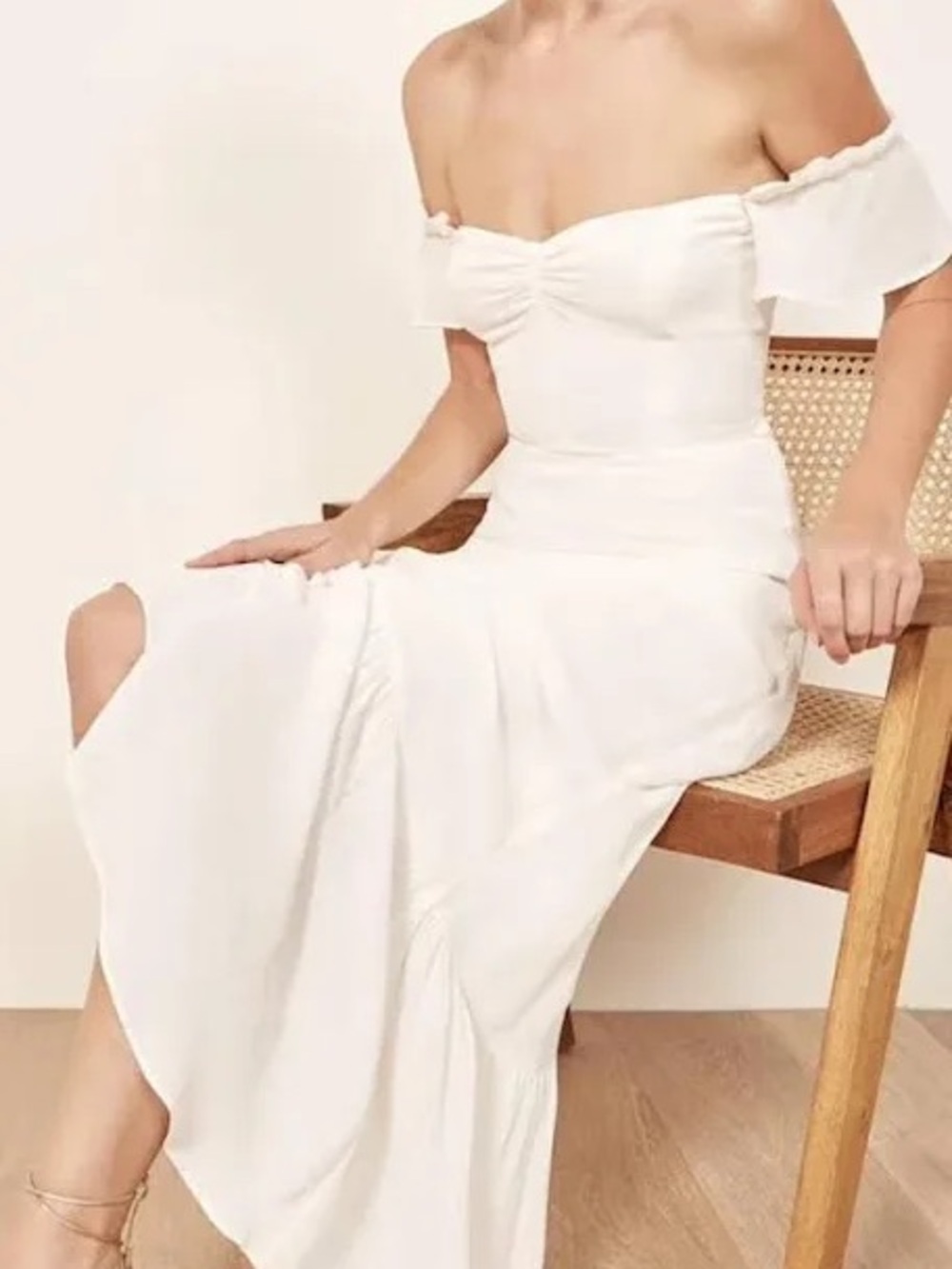 Reformation White Butterfly Dress - Picture 3 of 6